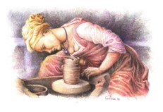 Intenta a lavorare un vaso